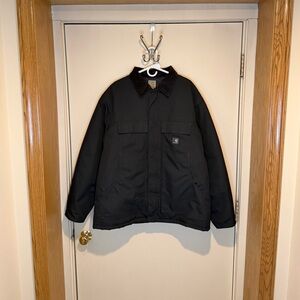 Carhartt Yukon Extremes Arctic Jacket Mens XL Black C55 Quilt Lined Canvas Coat